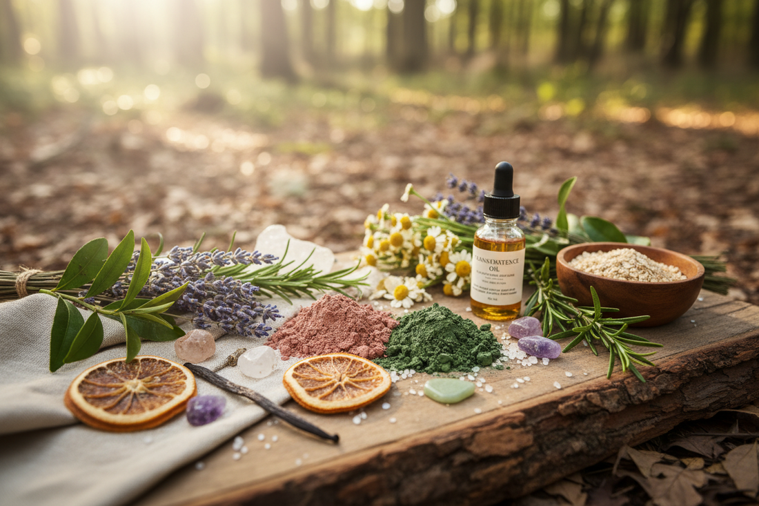 earth derived ingredients used in natural skincare products for healthy skin