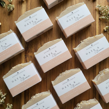 gentle exfoliating natural soap bar with oats for soft smooth skin