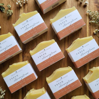 natural lemongrass soap bar for refreshing clean skin and daily cleansing