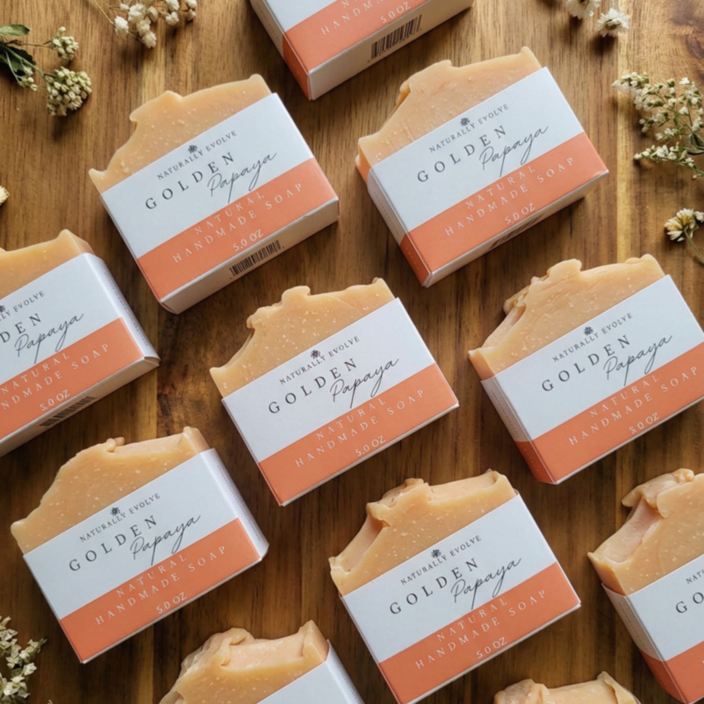 brightening natural soap bar with golden papaya for radiant glowing skin