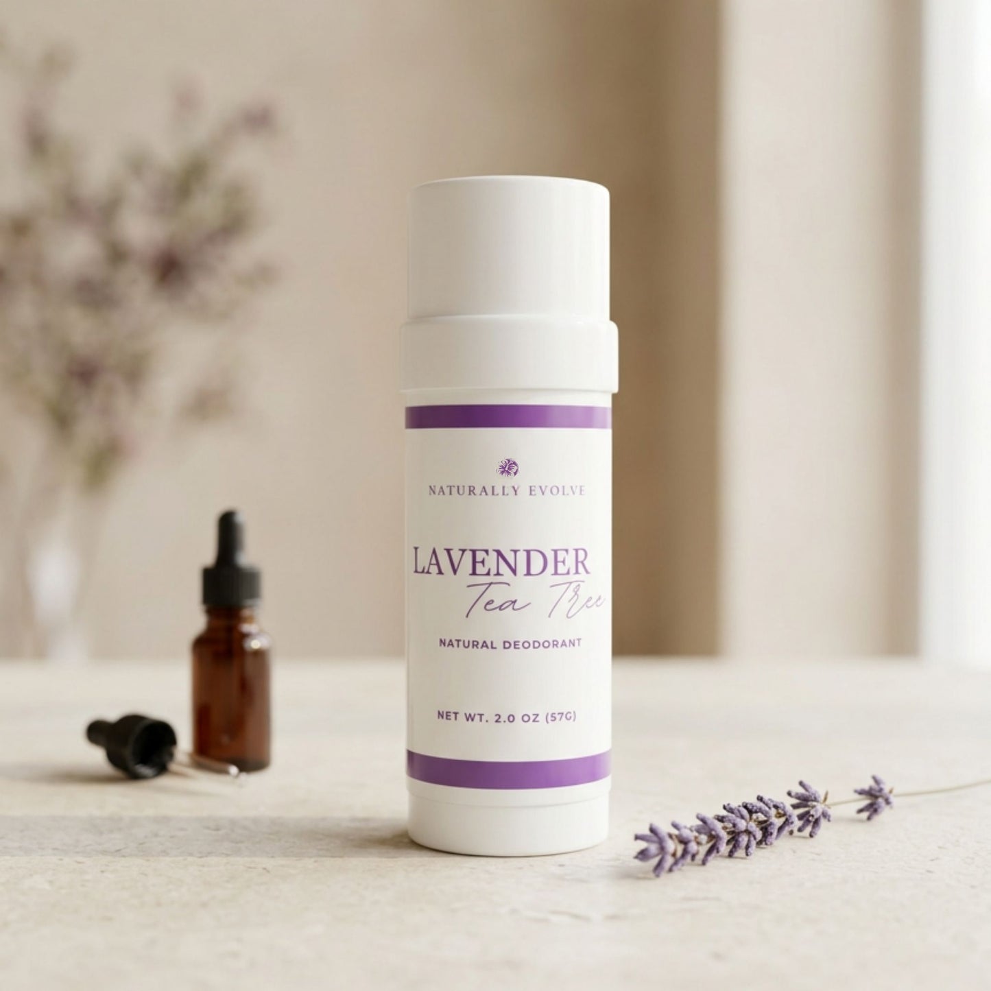 natural deodorant for sensitive skin with lavender and tea tree odor protection