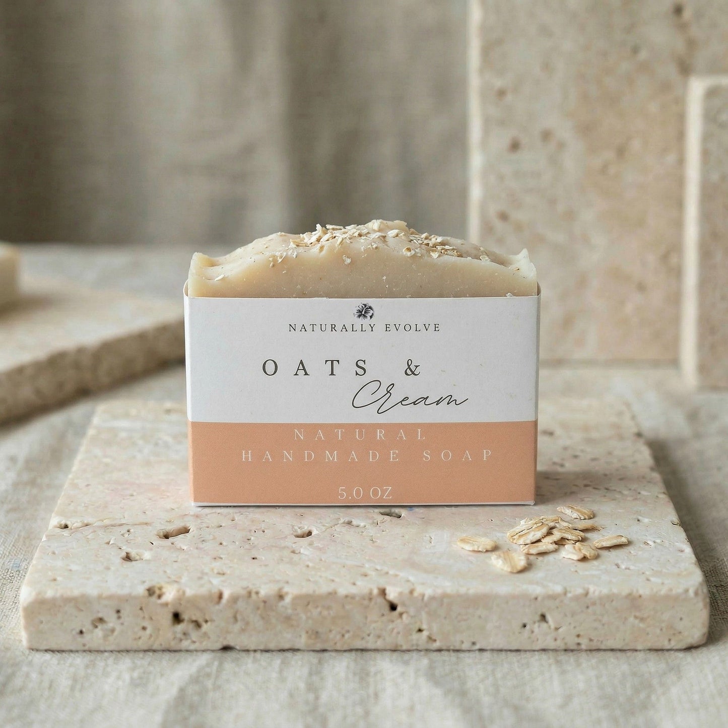 gentle exfoliating natural soap bar with oats for soft smooth skin