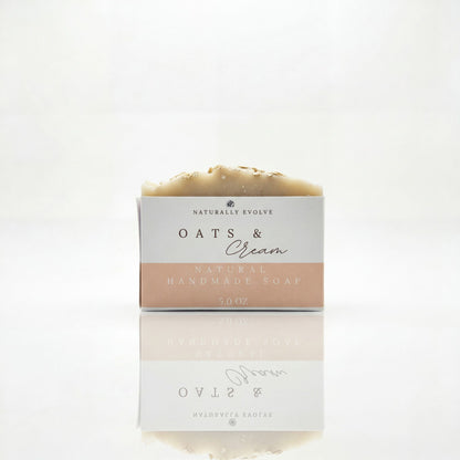gentle exfoliating natural soap bar with oats for soft smooth skin